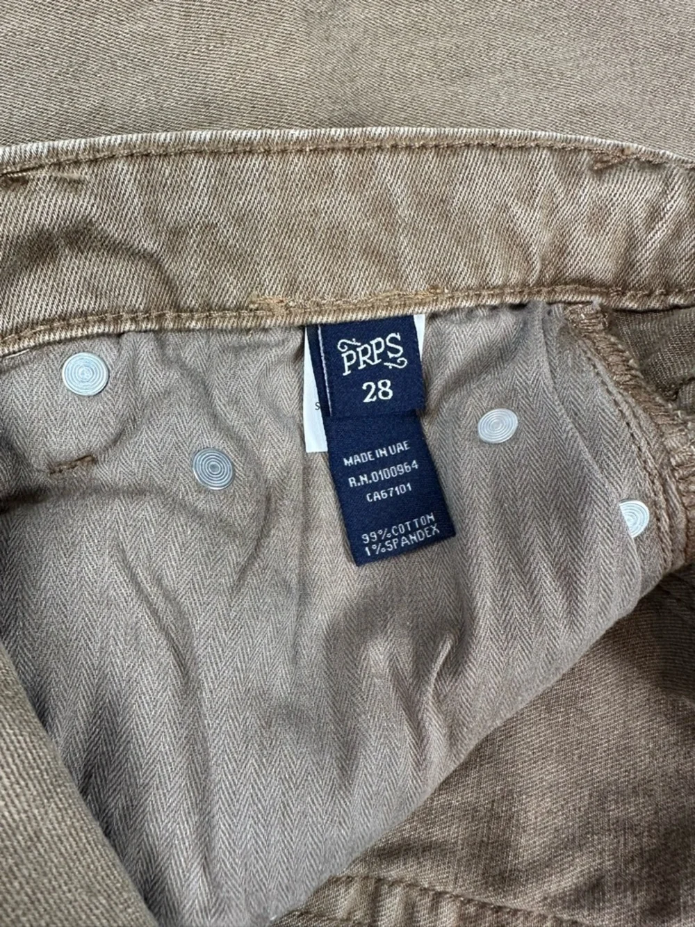 PRPS Le Sabre Jeans Men’s 28x33 Brown Slim Straight Fit Japanese Denim‎ NWT